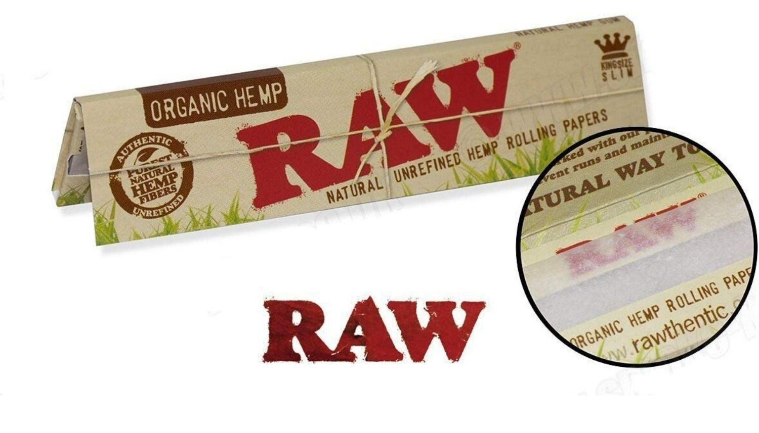 RAW Organic Rolling Paper with RAW Wide Perforated Tips - Set of 4