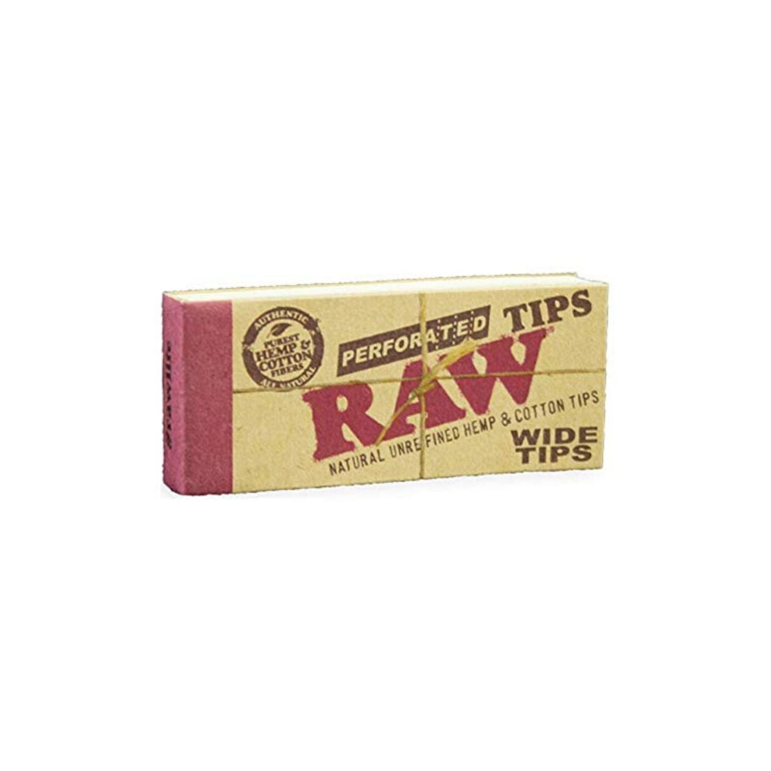 RAW Black Rolling Paper with RAW Wide Perforated Tips - Set of 5