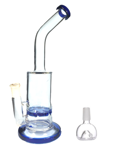 10 Inch Glass Assorted Colors Bong with Turbine Percolator