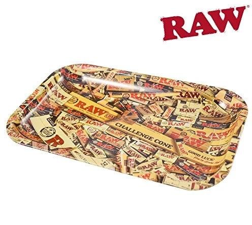 RAW Mix Metal Rolling Tray with Magnetic Tray Cover - Small