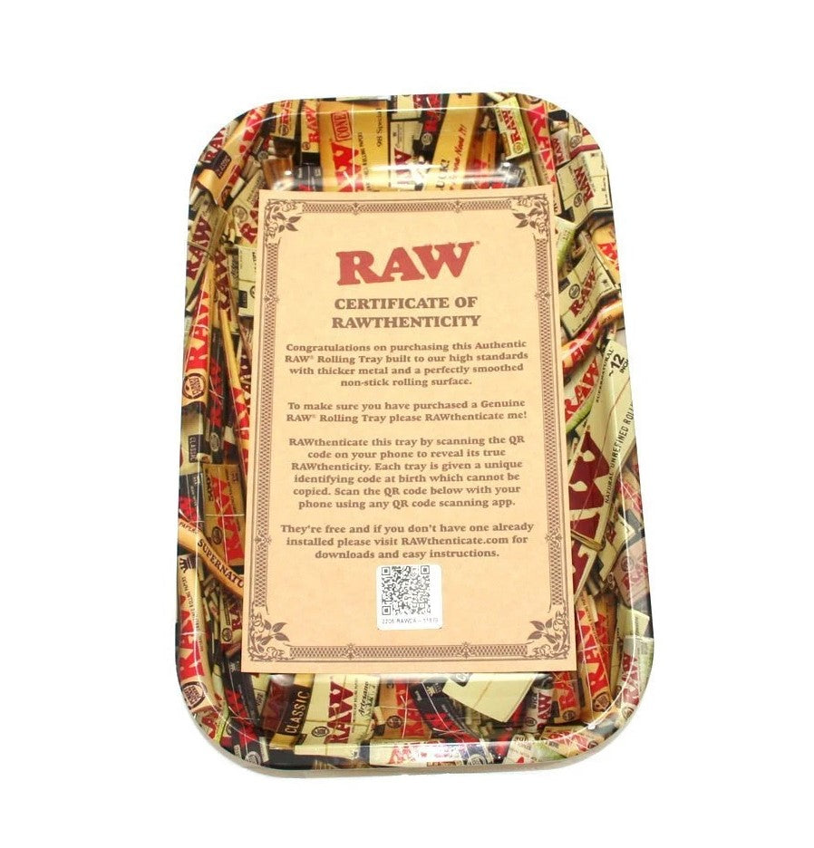 RAW Mix Metal Rolling Tray with Magnetic Tray Cover - Small