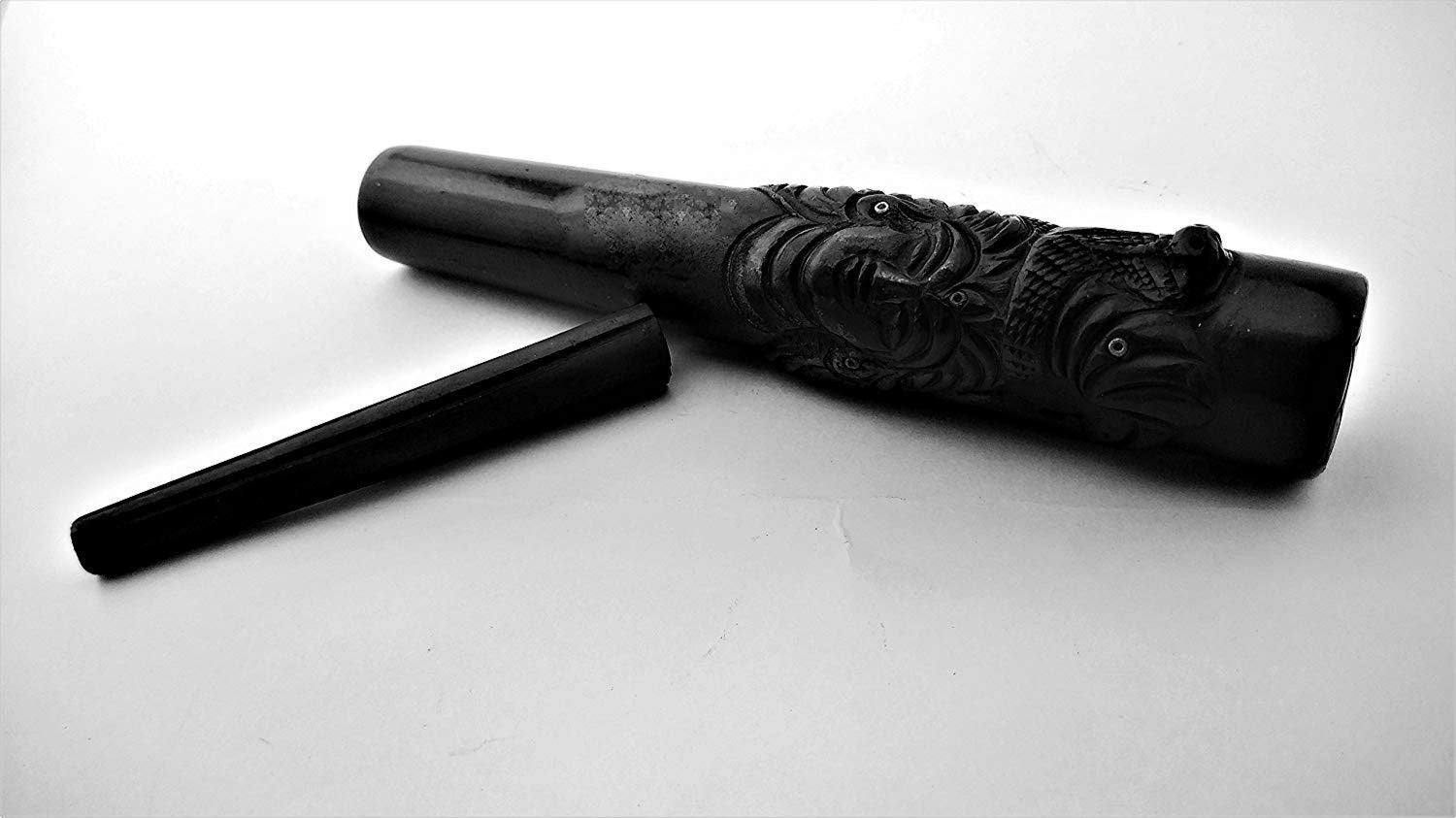 Handmade 6 Inch Shiva Clay Chillum with Cover