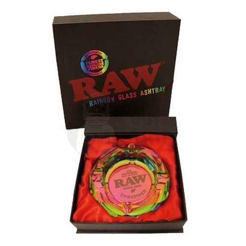 RAW GLASS ASHTRAY - RAINBOW