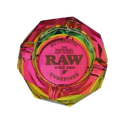 RAW GLASS ASHTRAY - RAINBOW