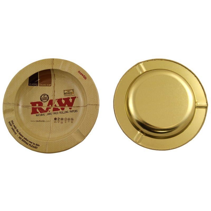 Raw Round 5.5-Inch Metal Small Ash Tray - Outontrip
