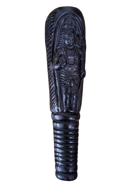 Handmade 6 Inch Shiva Design Clay Chillum