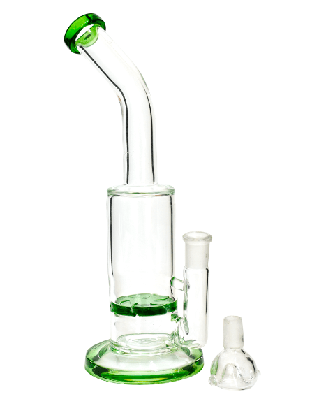 10 Inch Glass Assorted Colors Bong with Turbine Percolator