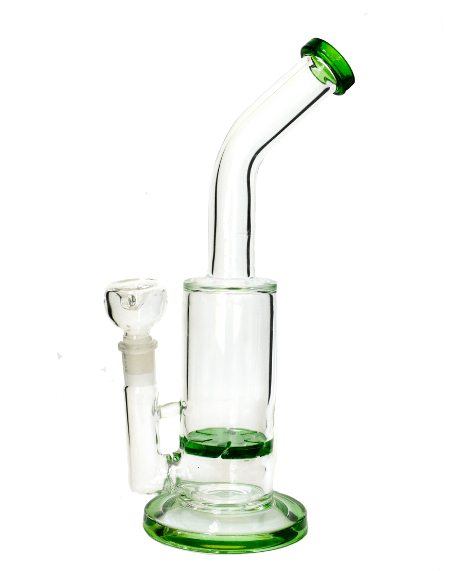 10 Inch Glass  Assorted Colors Bong with Turbine Percolator