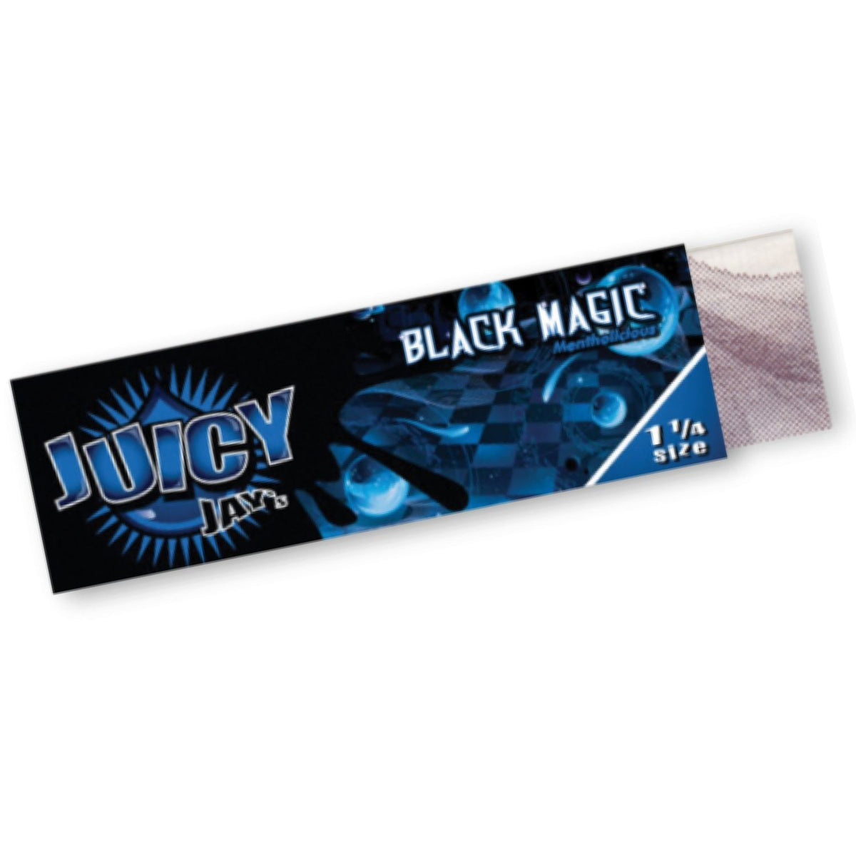 Juicy Jay Rolling Papers - Black Magic Flavor - 1 1/4 Size