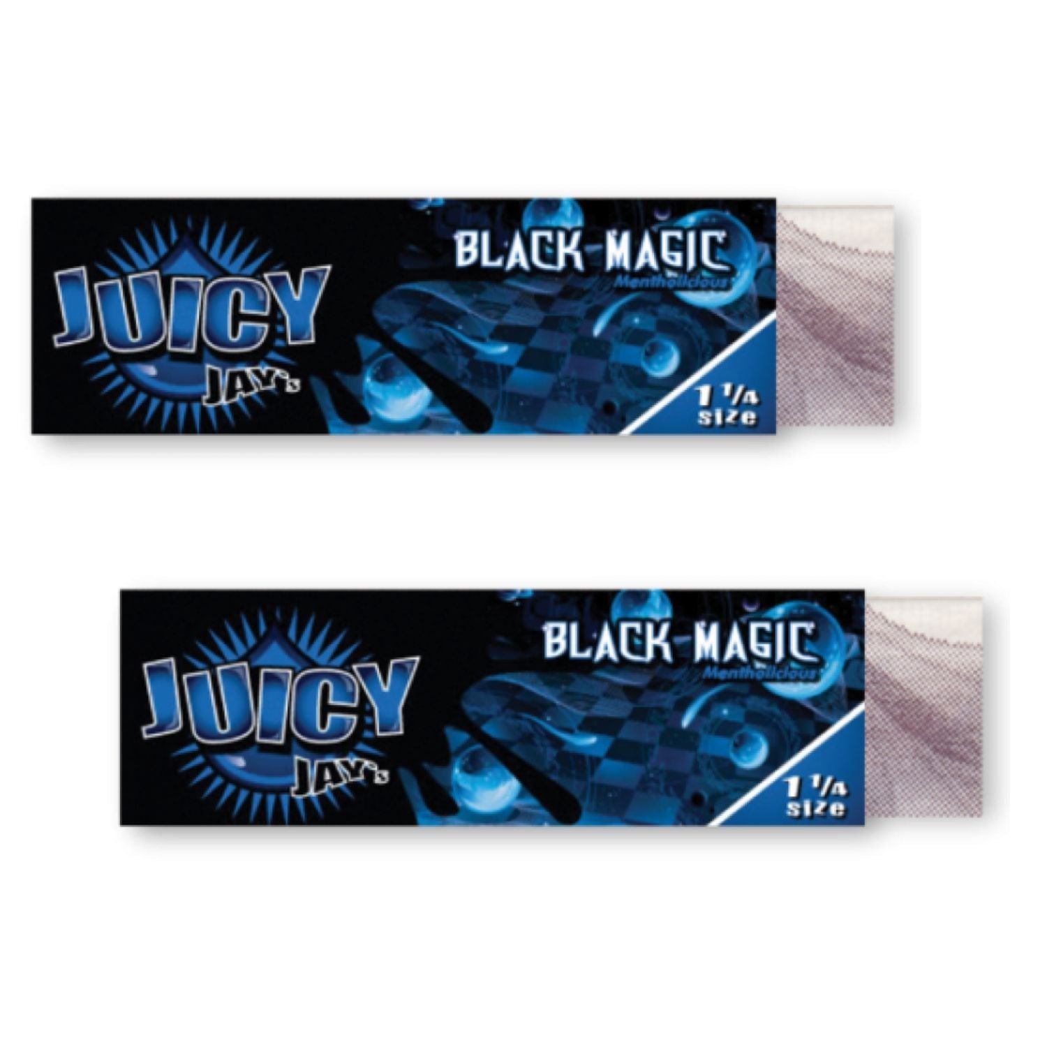 Juicy Jay Rolling Papers - Black Magic Flavor - 1 1/4 Size