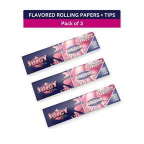 Juicy Jay’s Connoisseur King Size Rolling Papers & Tips- BUBBLE GUM