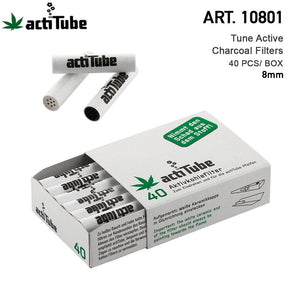 actiTube 8MM Activated Charcoal Regular Filters - 40 Tips