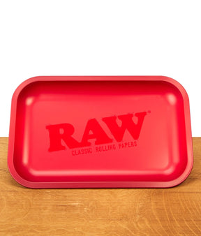 OutonTrip RAW Metal Rolling Tray Small - Red | Premium Durable Metal Rolling Tray