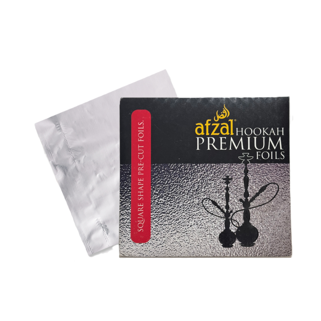 Afzal Hookah Premium Pre-Cut Aluminium Foils - 40 Sheets Pack