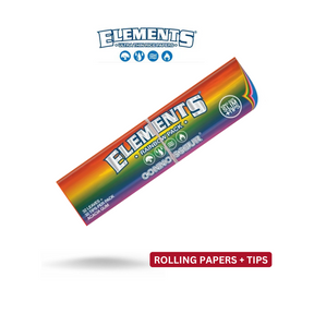 ELEMENTS RAINBOW CONNOISSEUR - KS SLIM + TIPS - 32 LEAVES