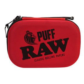OutonTrip PUFF x RAW Pro Storage Organizer Case – Compact Protective Zipper Carrying Case with Elastic Holders & Organized Interior for Everyday Essentials, Black & Red