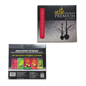 Afzal Hookah Premium Pre-Cut Aluminium Foils - 40 Sheets Pack