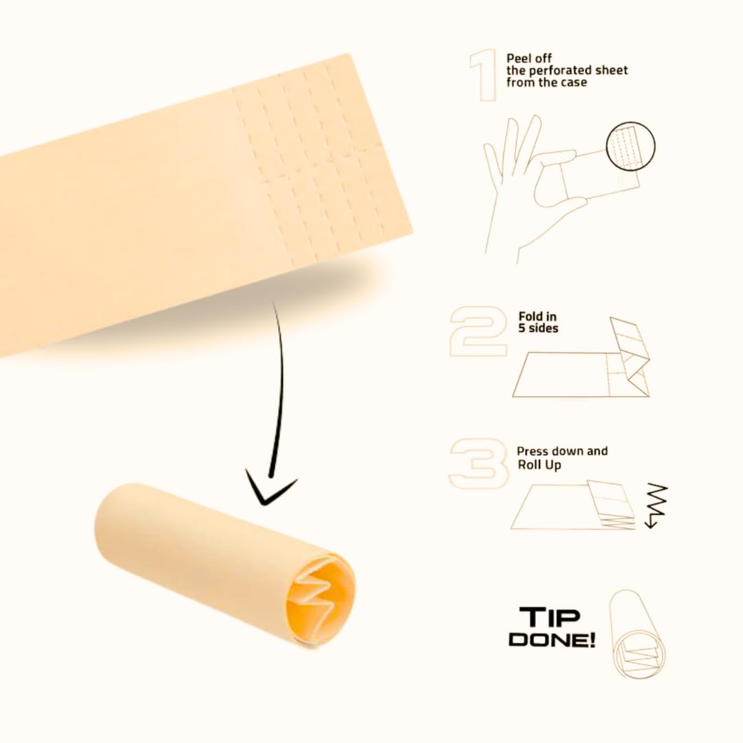 SESH Ultra Thin Brown Rolling Papers & Brown Wide Filter Tips Bundle