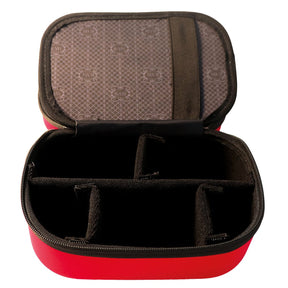 OutonTrip PUFF x RAW Pro Storage Organizer Case – Compact Protective Zipper Carrying Case with Elastic Holders & Organized Interior for Everyday Essentials, Black & Red