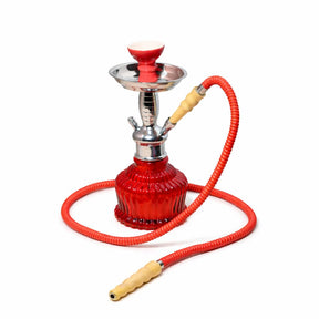 OutonTrip 12 Inch Premium Glass Hookah Set with 1.5m Hose & Complete Kit Red
