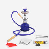OutonTrip 12 Inch Premium Glass Hookah Set with 1.5m Hose & Complete Kit Blue