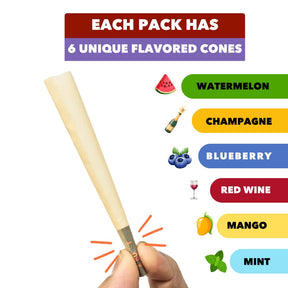 Sesh Pop n Burst Pre Rolled Cones – 6 Flavoured Ready to Use Cones