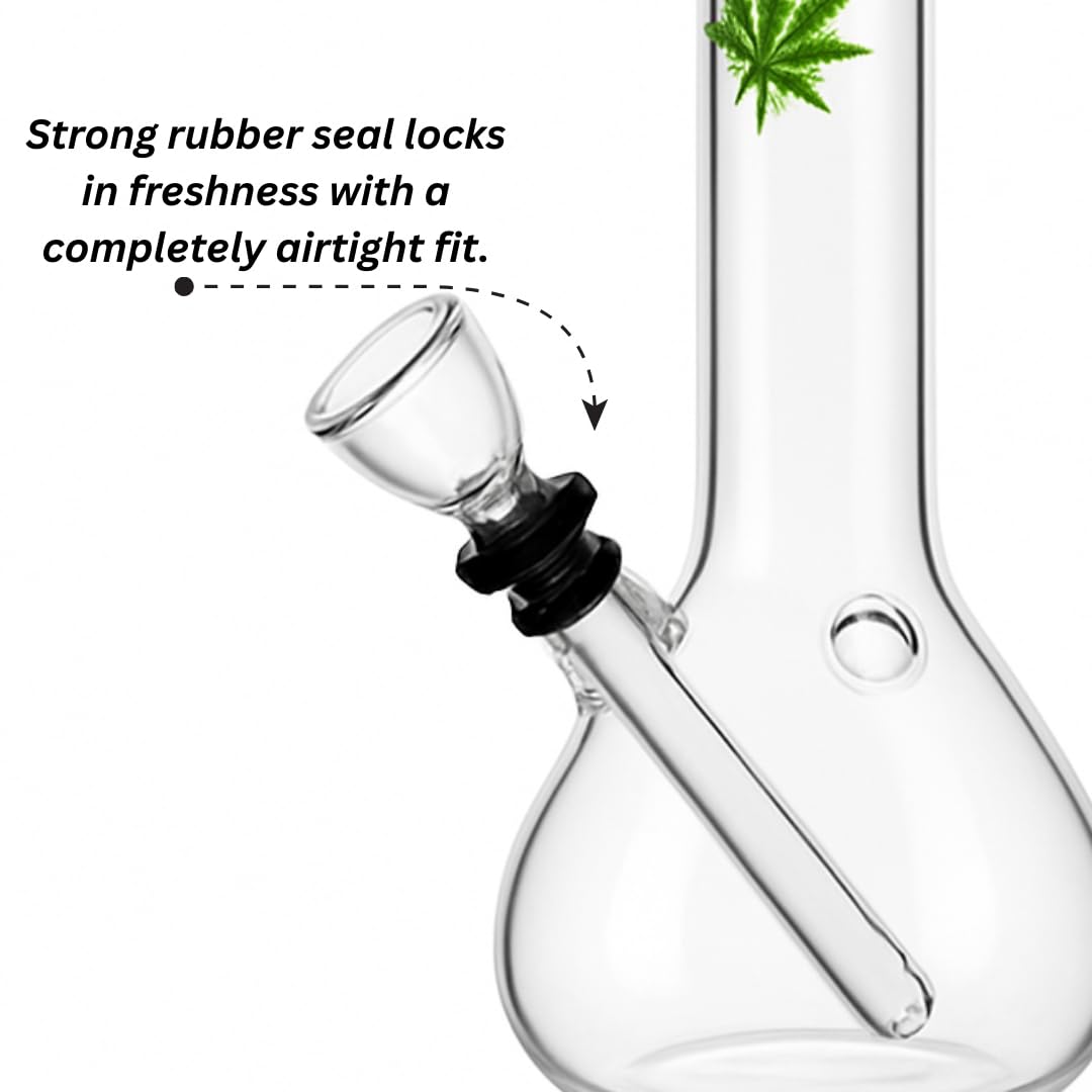 Outontrip 6 Inch Leaf Design Conical Base Bong