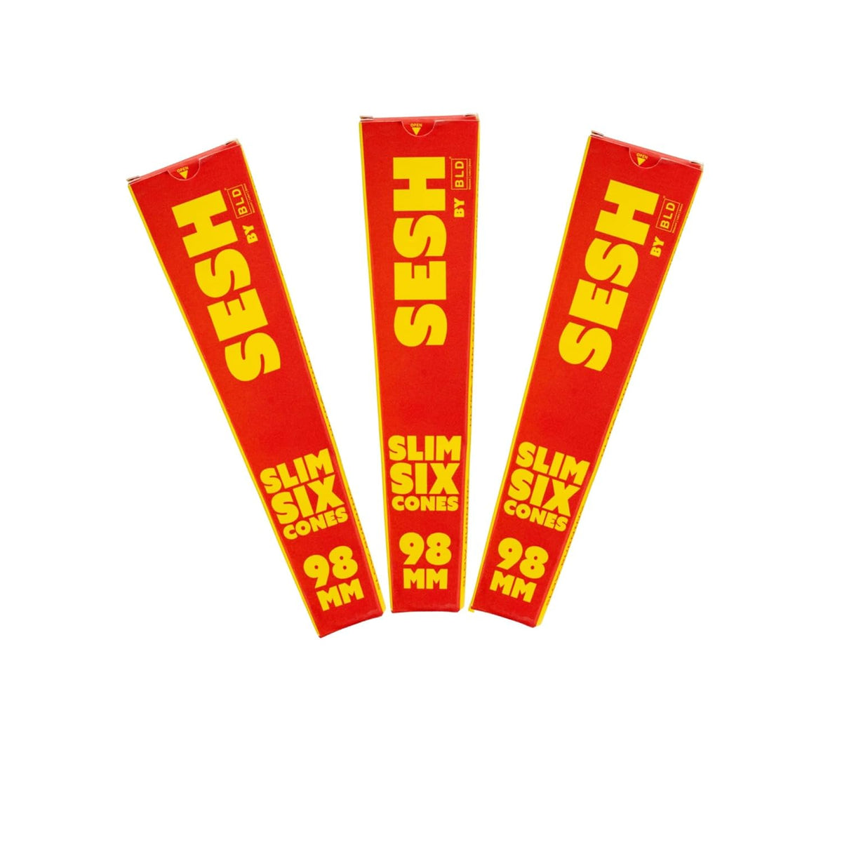 SESH Slim Six Cones 98mm – Pre-Rolled Ultra Thin Cones (6 Cones Per Pack)