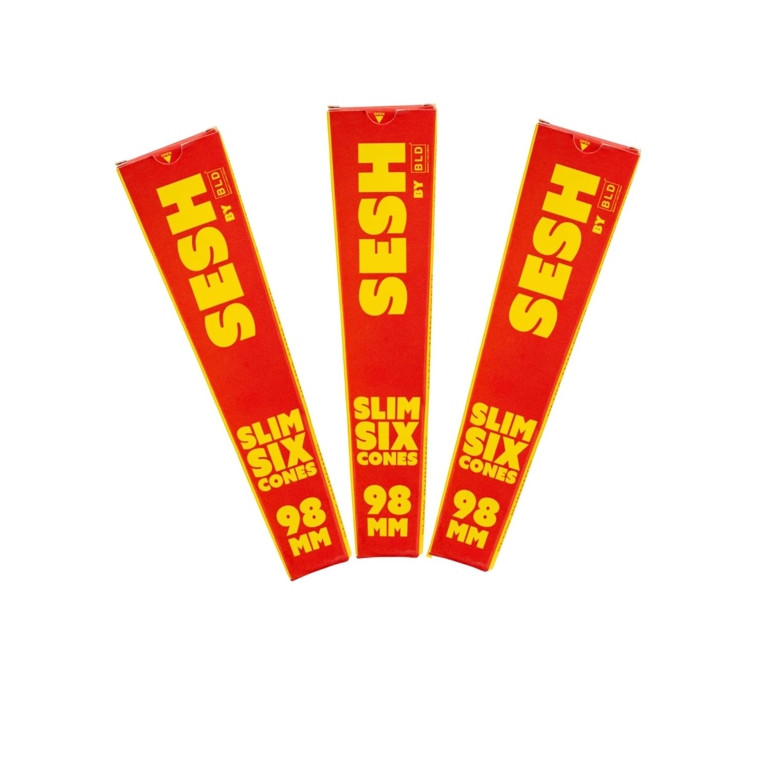 SESH Slim Six Cones 98mm – Pre-Rolled Ultra Thin Cones (6 Cones Per Pack)