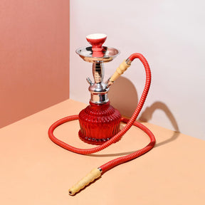 OutonTrip 12 Inch Premium Glass Hookah Set with 1.5m Hose & Complete Kit Red