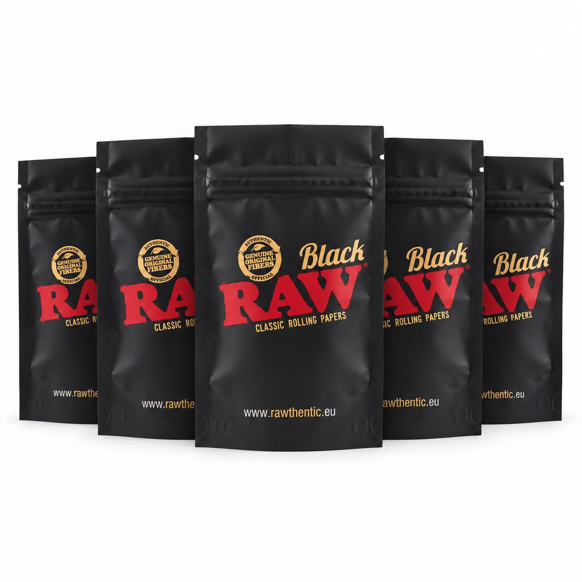RAW Black Storage Pouch Medium | Reusable Zip Lock Pouch |152 x 102 mm