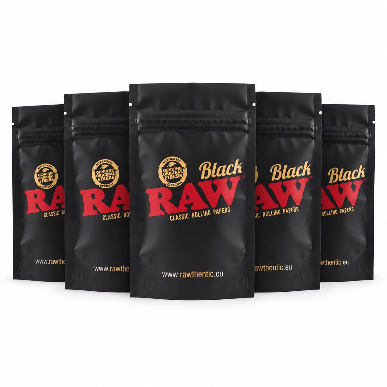 RAW Black Storage Pouch Medium | Reusable Zip Lock Pouch |152 x 102 mm