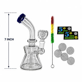 7 Inch Bulbous Funnel Assorted Colors Bong