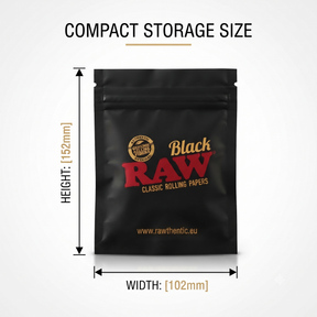 RAW Black Storage Bags Medium 4 x 6 Inch |  Reusable Resealable Pouches | Odor-Resistant, Water-Tight & UV Blocking Storage Bags | Double-Zipper Seal | 102 x 152 mm