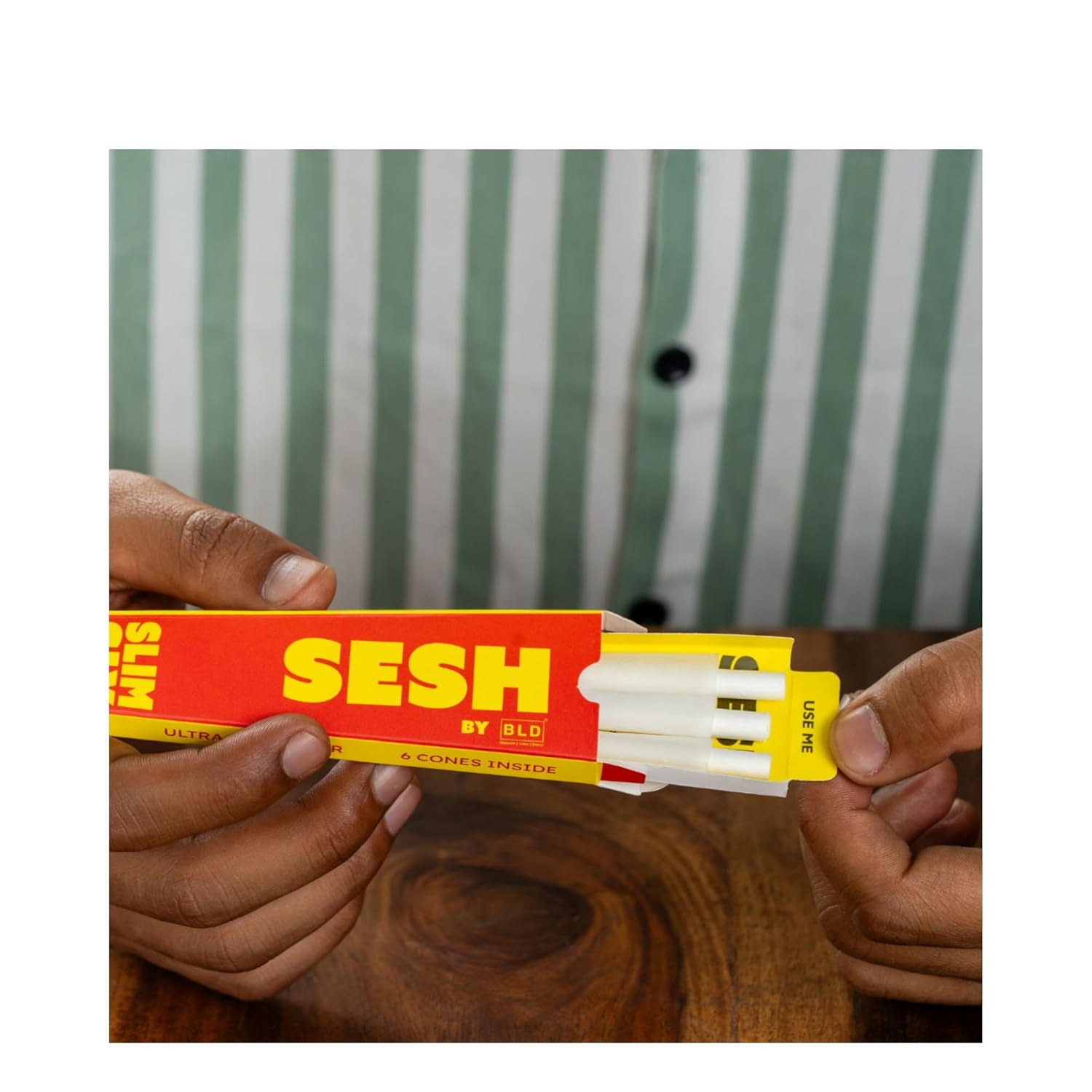 SESH Slim Six Cones 98mm – Pre-Rolled Ultra Thin Cones (6 Cones Per Pack)