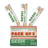 Sesh Ultra Thin Brown Rolling Papers with Tips – Natural Unbleached Slow Burn
