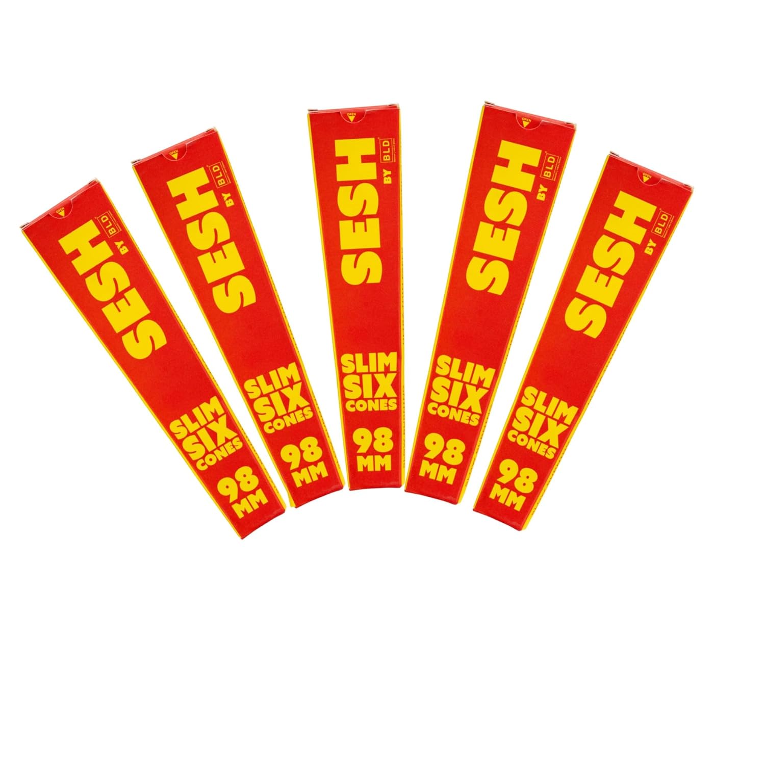 SESH Slim Six Cones 98mm – Pre-Rolled Ultra Thin Cones (6 Cones Per Pack)