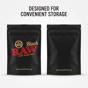 RAW Black Storage Pouch Medium | Reusable Zip Lock Pouch |152 x 102 mm