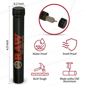 RAW Cone Metal Aluminum Tube Black
