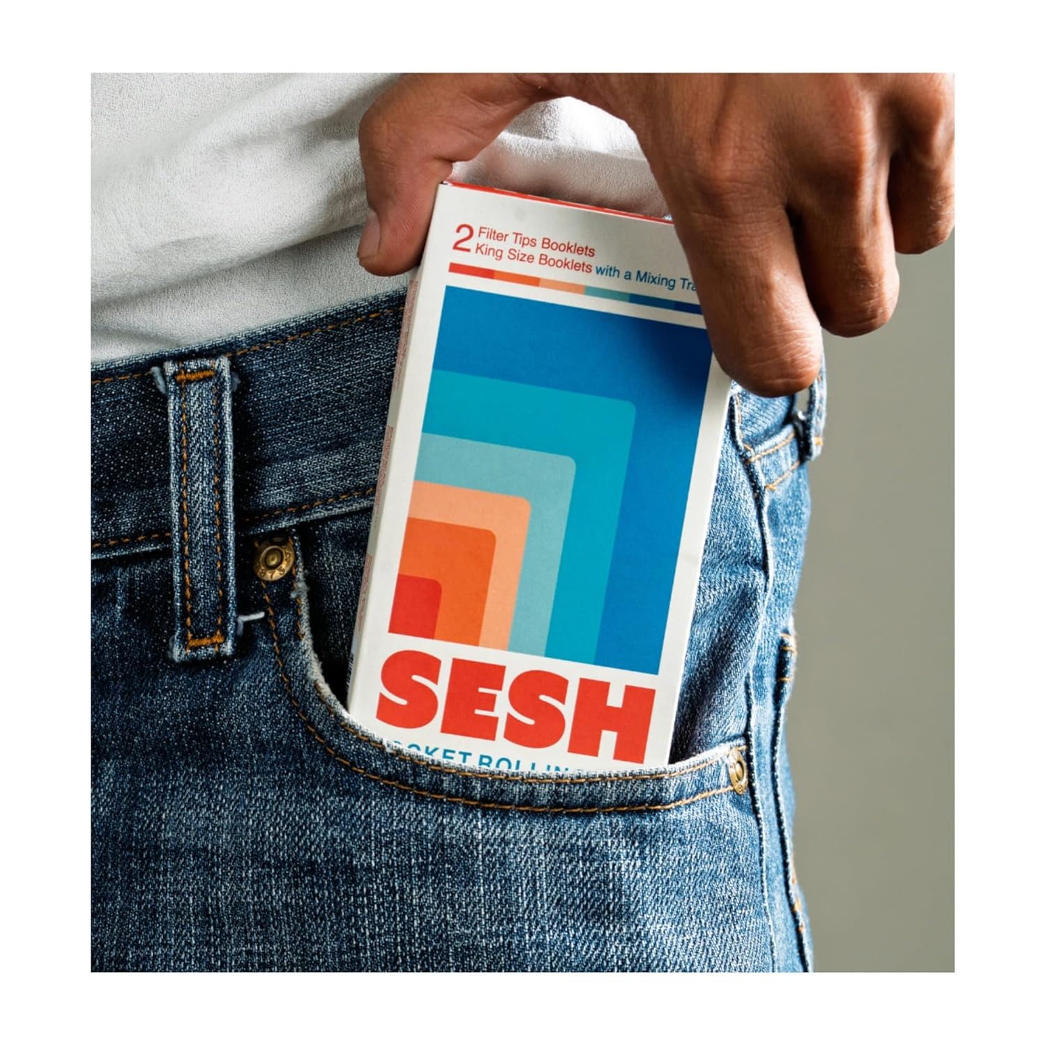 Sesh Pocket Rolling Kit – Brown Rolling Papers with Tips | King Size Booklets