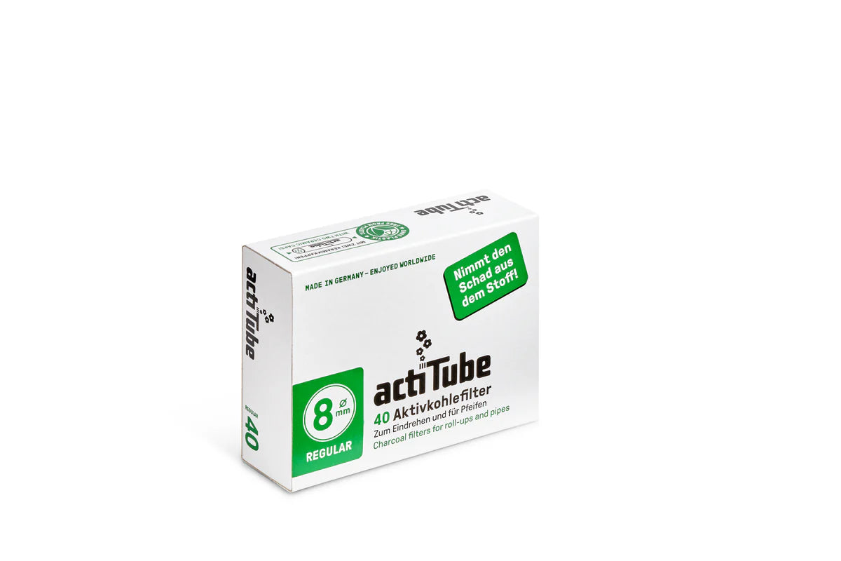 actiTube 8MM Activated Charcoal Regular Filters - 40 Tips
