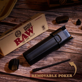 RAW Double Shot – 2 Cone Filler & Travel Case – Slim, Pocket-Friendly Design