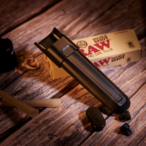 RAW Double Shot – 2 Cone Filler & Travel Case – Slim, Pocket-Friendly Design