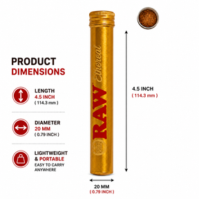 OutonTrip Aluminium Cone Holder Tube for King Size Pre-Rolls, Smell Proof Metal Storage Case with Airtight Cap, Portable Pocket Cone Protector