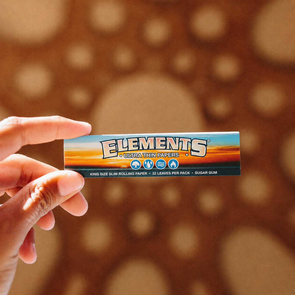 Elements Rolling Paper with RAW Wide Perforated Tips - Set of 6