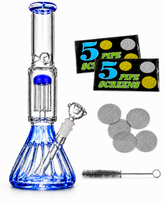 12 Inch Spiral Design Assorted Colors Bong with Tree Percolator