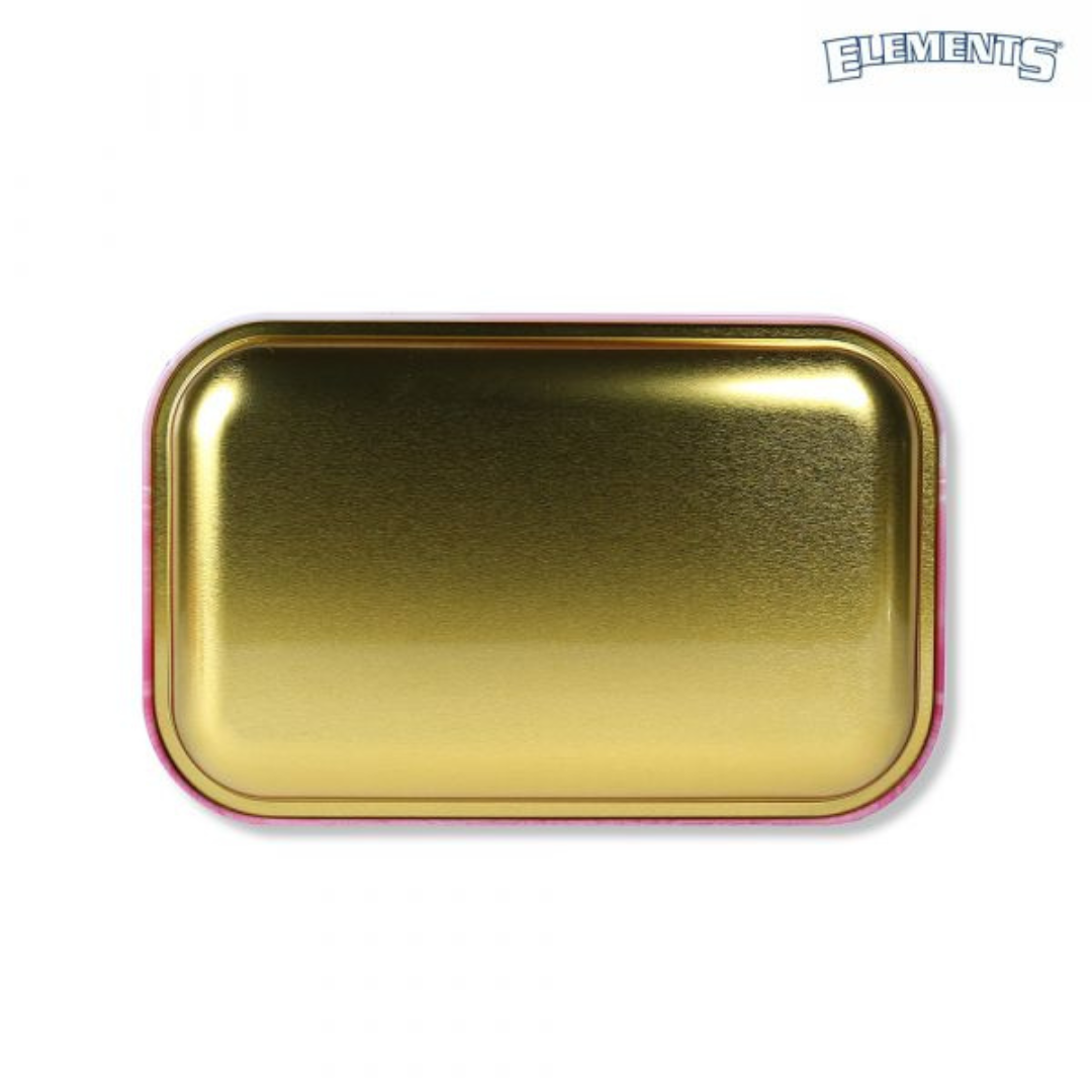 ELEMENTS PINK METAL ROLLING TRAY - SMALL