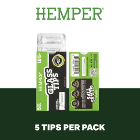HEMPER 10mm Glass Filter Tips – Pack of 5