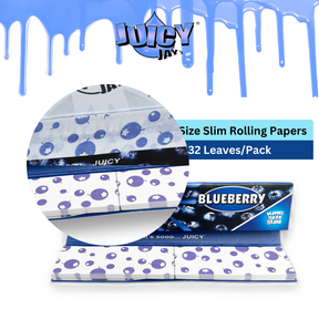 Juicy Jay’s Connoisseur King Size Rolling Papers & Tips- BLUEBERRY