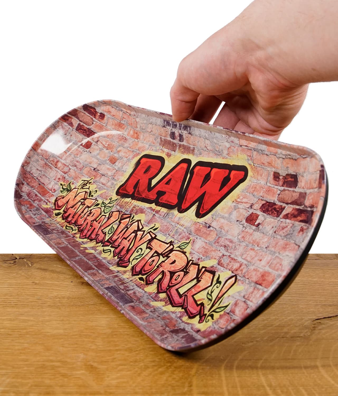 RAW SKATE TRAY GRAFFITTI 3 - METAL ROLLING TRAY WITH SKATEBOARD DESIGN, 42.5 CM X 15 CM